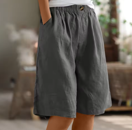 Mavi | Relaxte damesshort met wijde pijpen – Casual zomerstrandshort met hoge taille