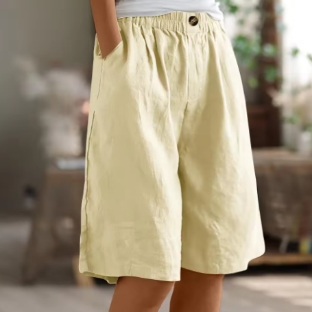 Mavi | Relaxte damesshort met wijde pijpen – Casual zomerstrandshort met hoge taille