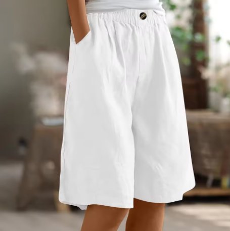 Mavi | Relaxte damesshort met wijde pijpen – Casual zomerstrandshort met hoge taille