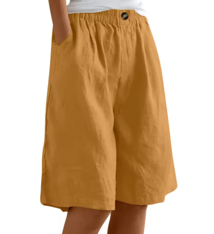 Mavi | Relaxte damesshort met wijde pijpen – Casual zomerstrandshort met hoge taille