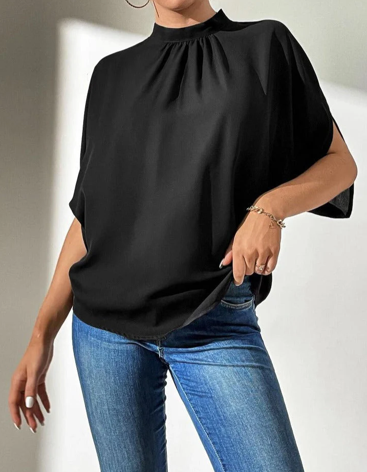 Darcella | Elegante losse blouse met korte mouwen - Damesmodetop, Casual & Chic
