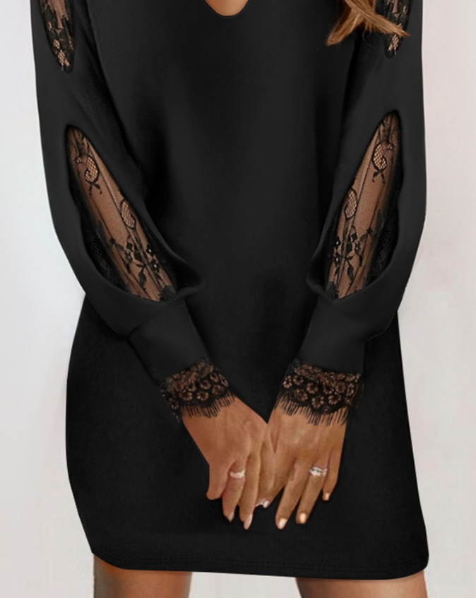 Tavessa | Elegant Short Dress with Lace Trim - Chic Cocktail & Party Outfit for Women