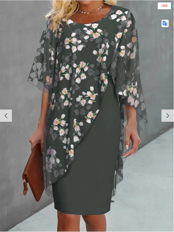 Nayla | Chiffon maxi-jurk met bloemenprint voor dames – elegante zwierige lange zomerjurk