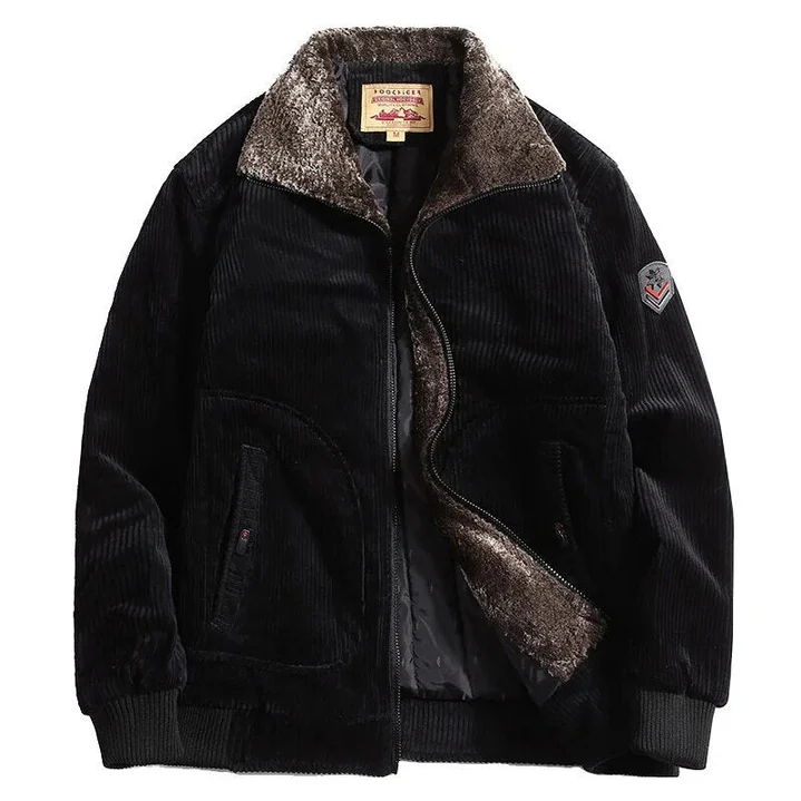 Zander | Stijlvolle Winter Corduroy Fleece Gevoerde Jack voor Heren - Warm, Comfortabel en Trendy