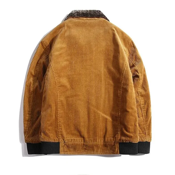 Zander | Stijlvolle Winter Corduroy Fleece Gevoerde Jack voor Heren - Warm, Comfortabel en Trendy