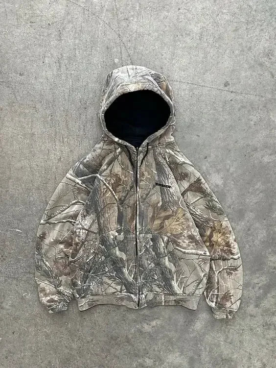 Branson | Heren Vintage Camouflage Trainingspak Set - Oversized Hoodie en Broek