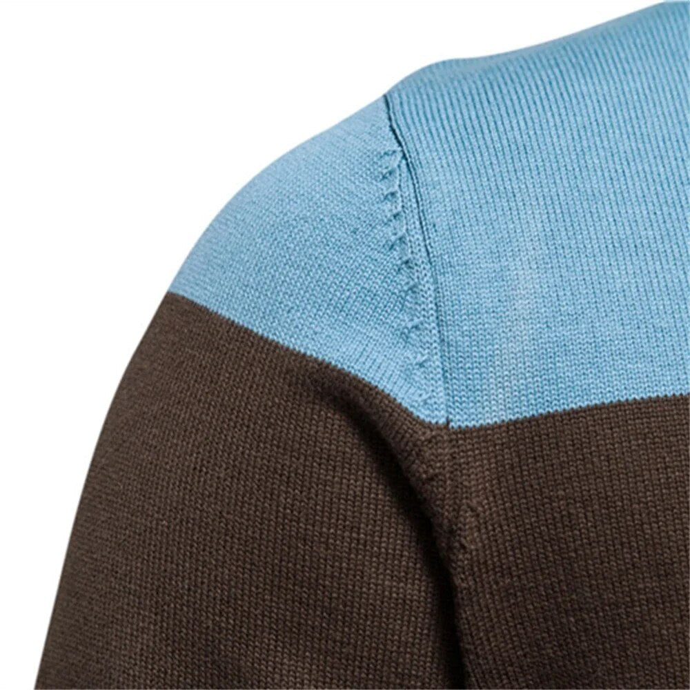 Daxiel | Heren trui met volledige ritssluiting – katoenmix, comfortabele casual- en kantoorkleding