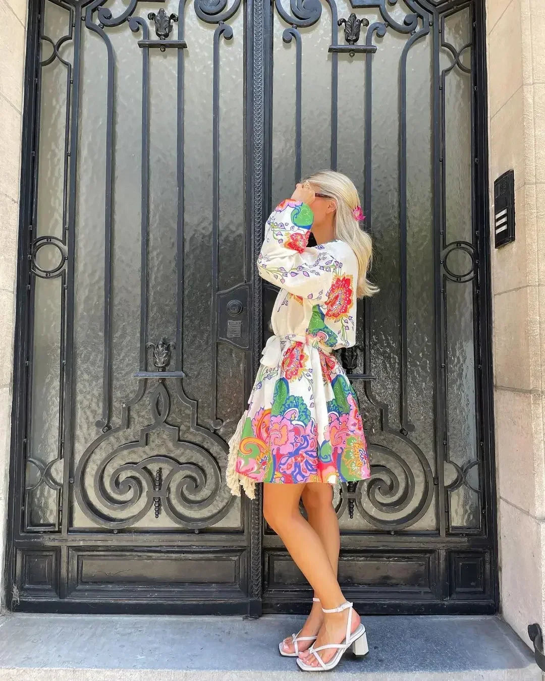 Camilly | Elegante Florale Mini Jurk
