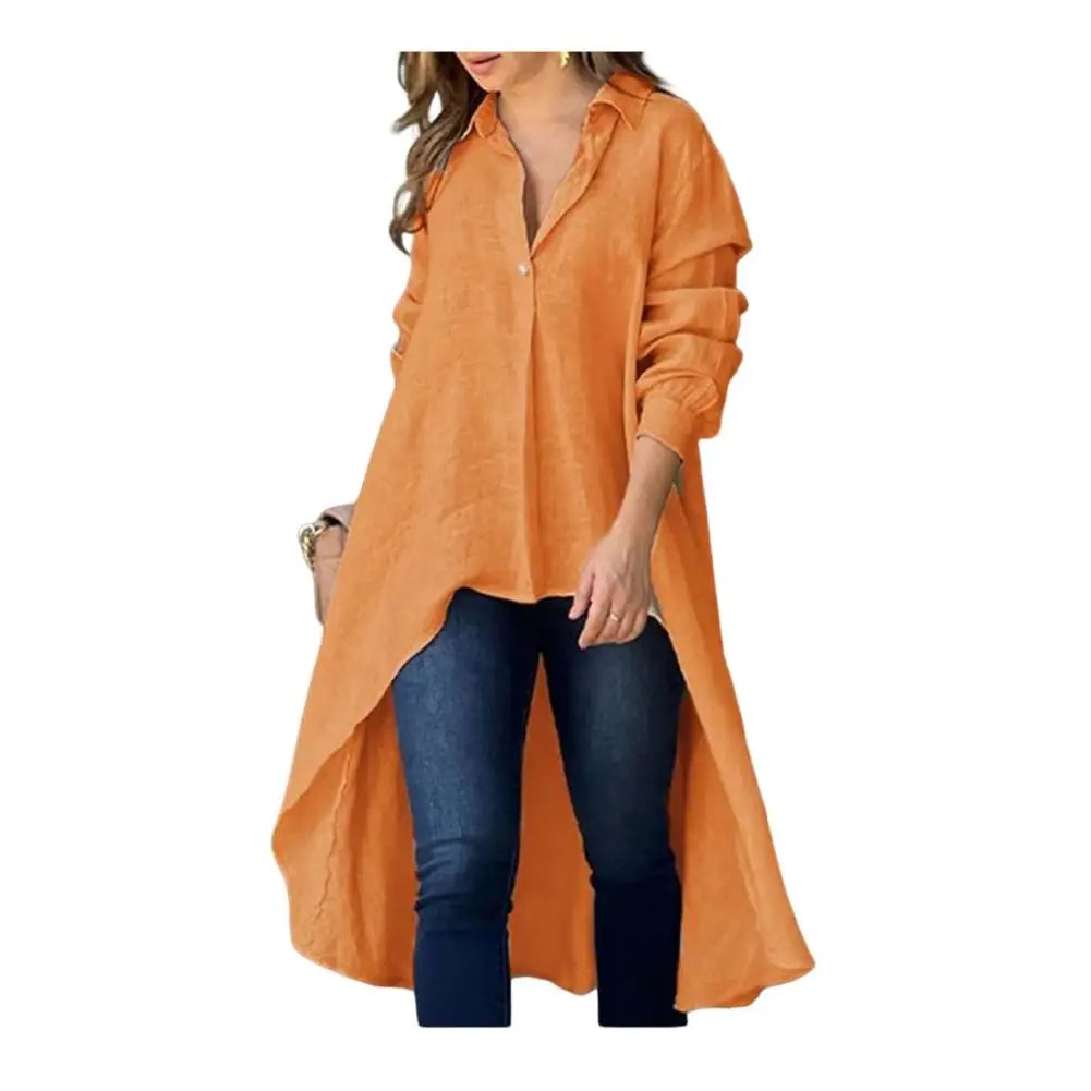 Vayla | Elegante damesblouse met lange mouwen – Casual blouse met kraag en knopen