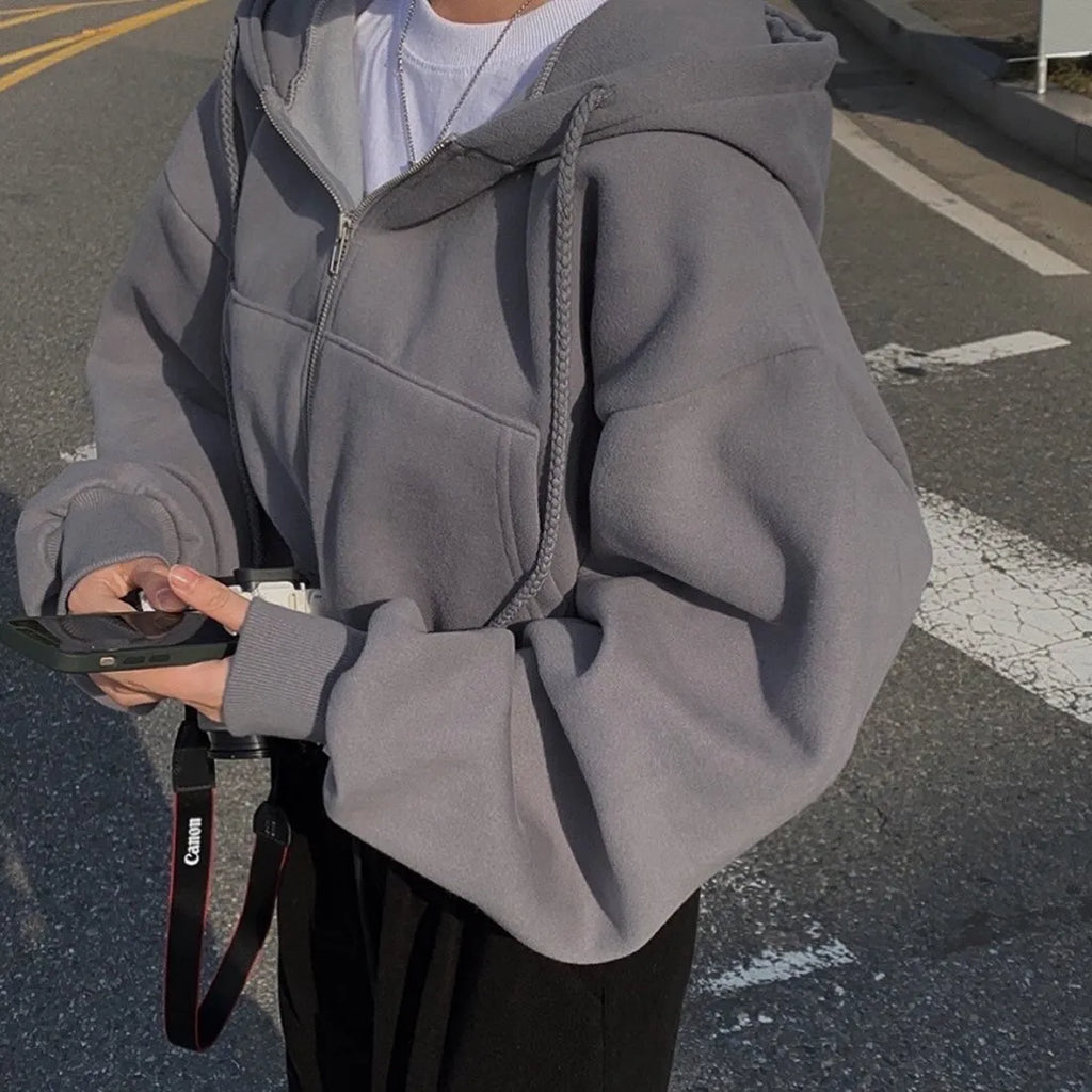 Selja | Oversized Hoodie met rits voor dames - Comfortabel, stijlvol en gezellig sweatshirt