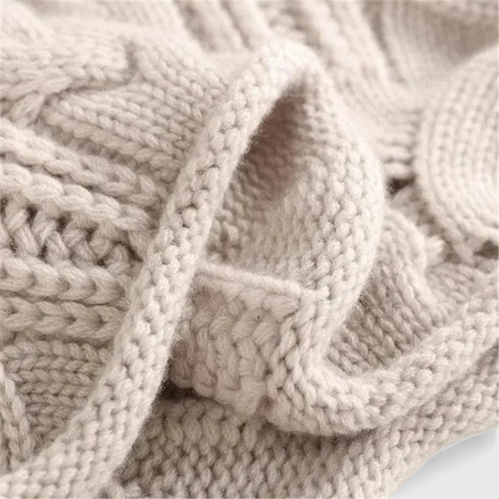 Astriel | Chique kabeltrui voor dames – zachte pullover met hoge hals, comfortabel en stijlvol