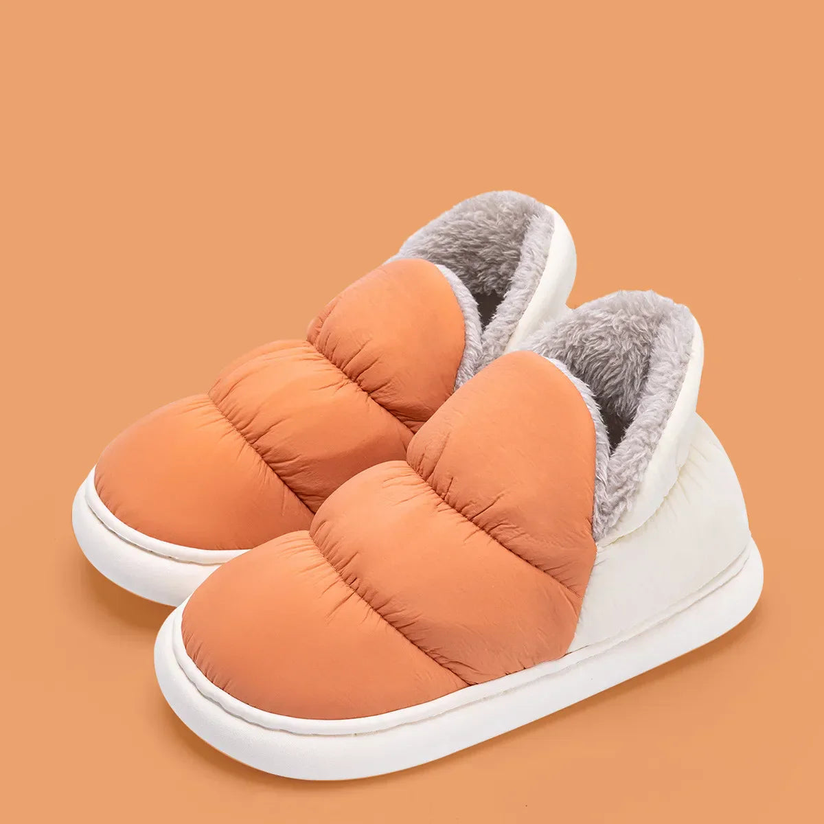ComfiSlip | Pantoufles imperméables et antidérapantes avec doublure en peluche - Chaussures d'hiver confortables et douillettes