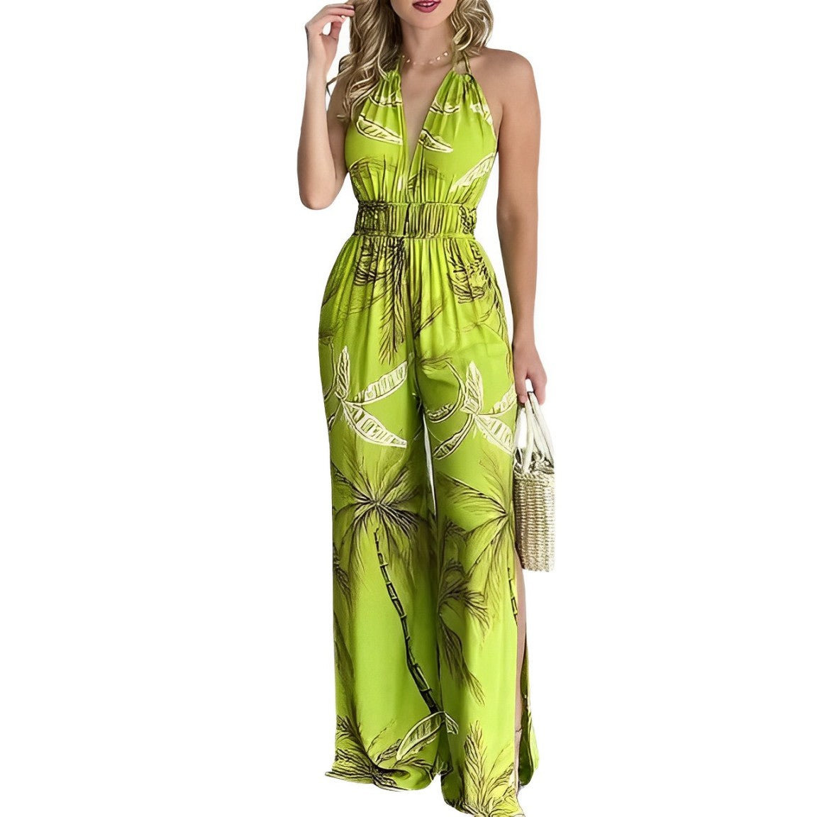 Dayna - geblümter Jumpsuit mit weitem Bein