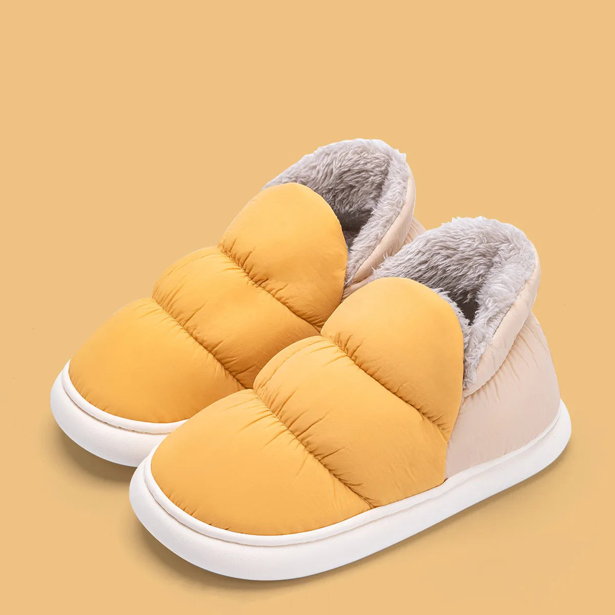 ComfiSlip | Pantoufles imperméables et antidérapantes avec doublure en peluche - Chaussures d'hiver confortables et douillettes