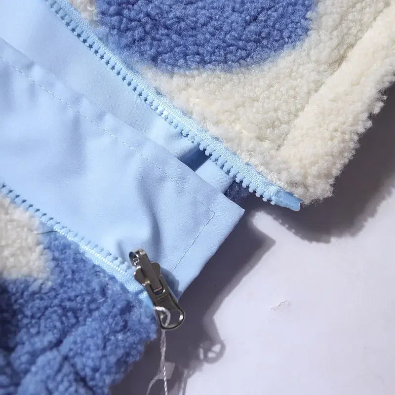 Amariel | Veste réversible pour femme à imprimé cœur – Vêtement d'extérieur décontracté, confortable et léger