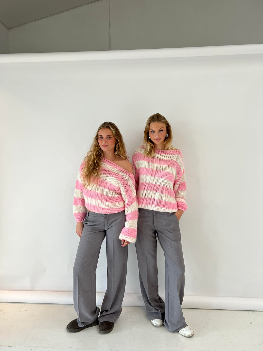 Virella | Gezellige gestreepte gebreide trui voor dames – zachte pullover met lange mouwen voor casual gelegenheden