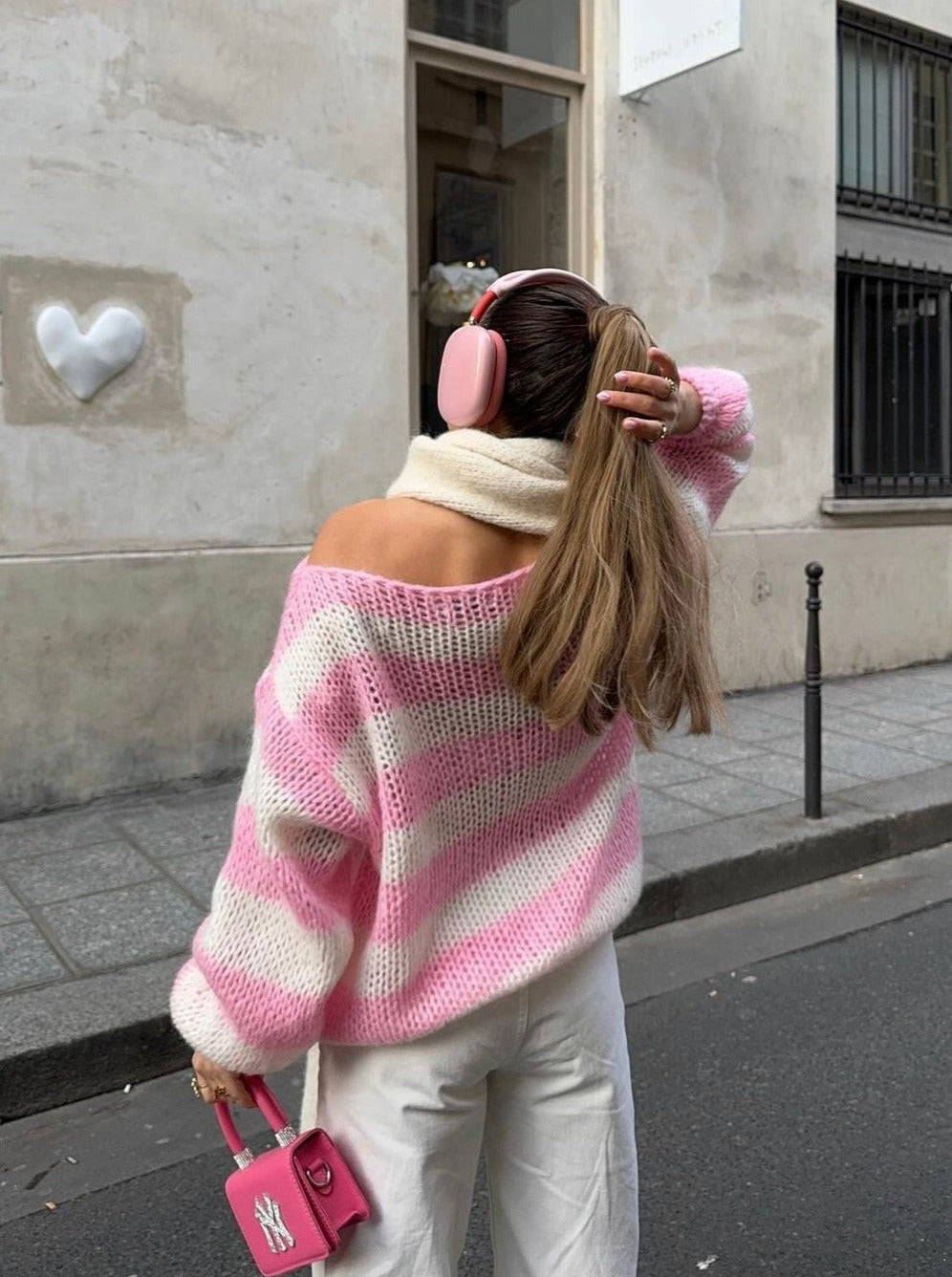 Virella | Gezellige gestreepte gebreide trui voor dames – zachte pullover met lange mouwen voor casual gelegenheden