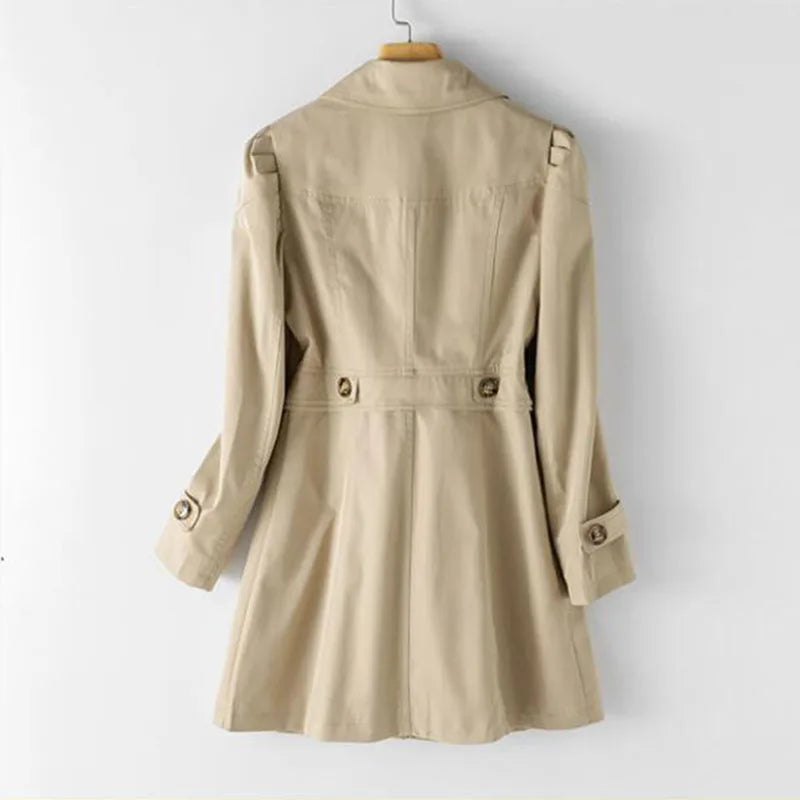 Alia | Elegante Vrouwen Trenchcoat - Klassieke Dubbelrijige Overjas met Riem voor Herfst & Winter