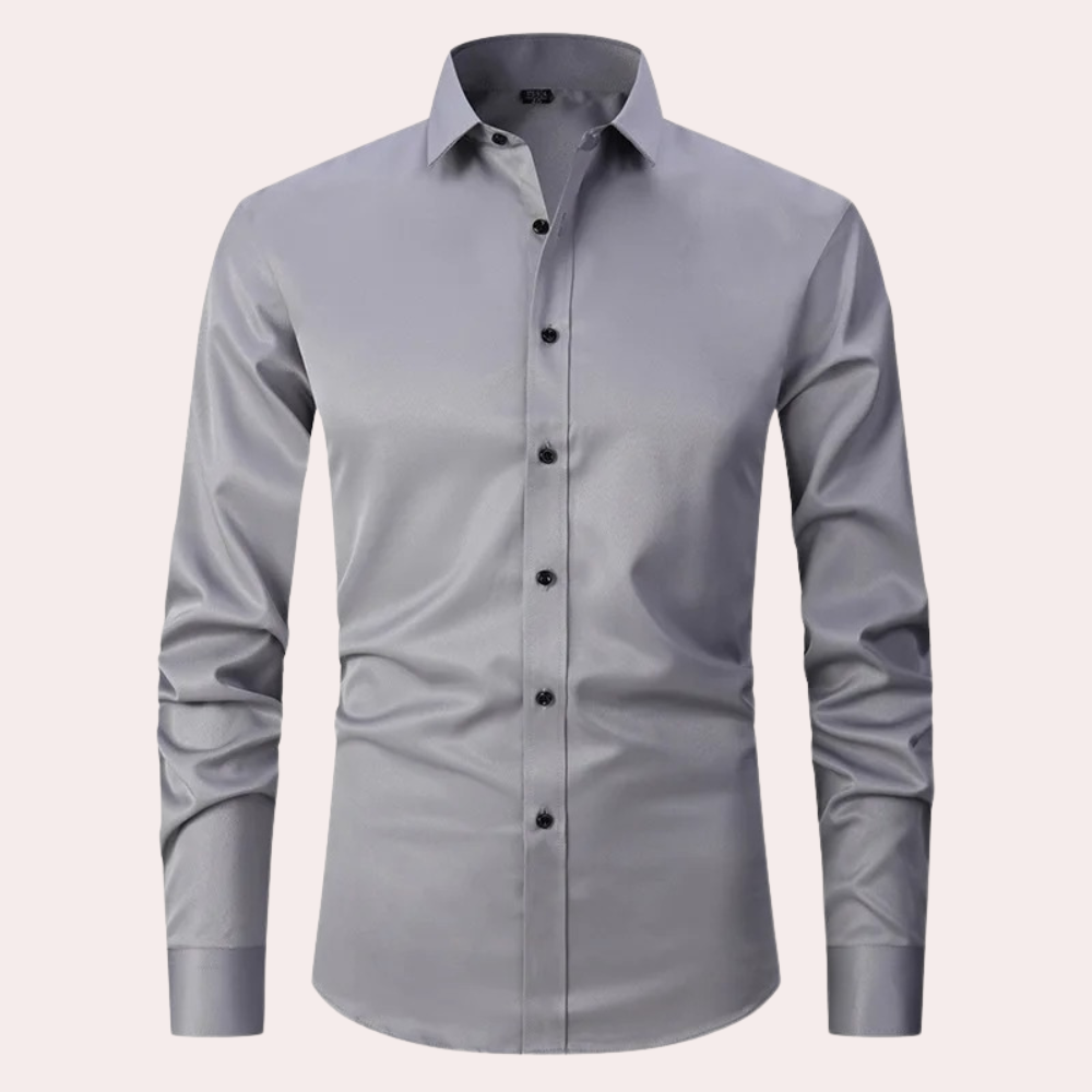 Torval | Heren stretch overhemd met lange mouwen en knopen – Slim fit, casual & kantooroverhemd