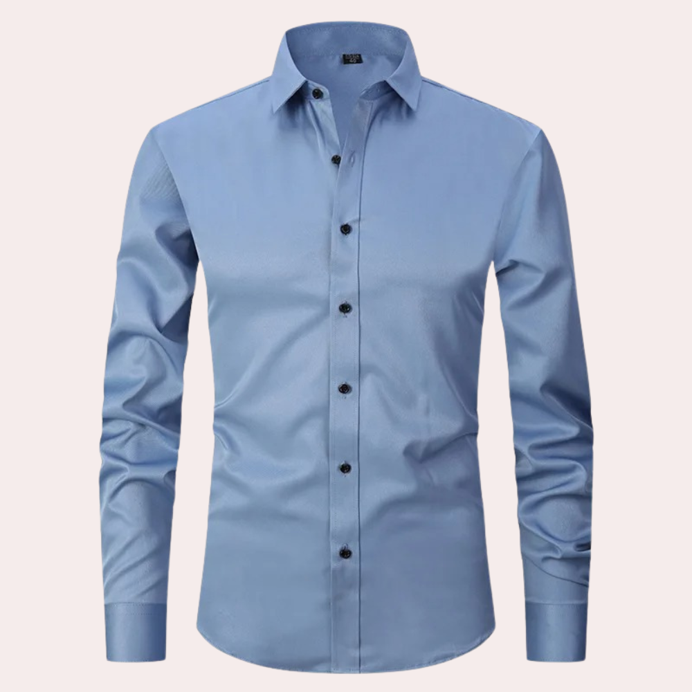 Torval | Heren stretch overhemd met lange mouwen en knopen – Slim fit, casual & kantooroverhemd