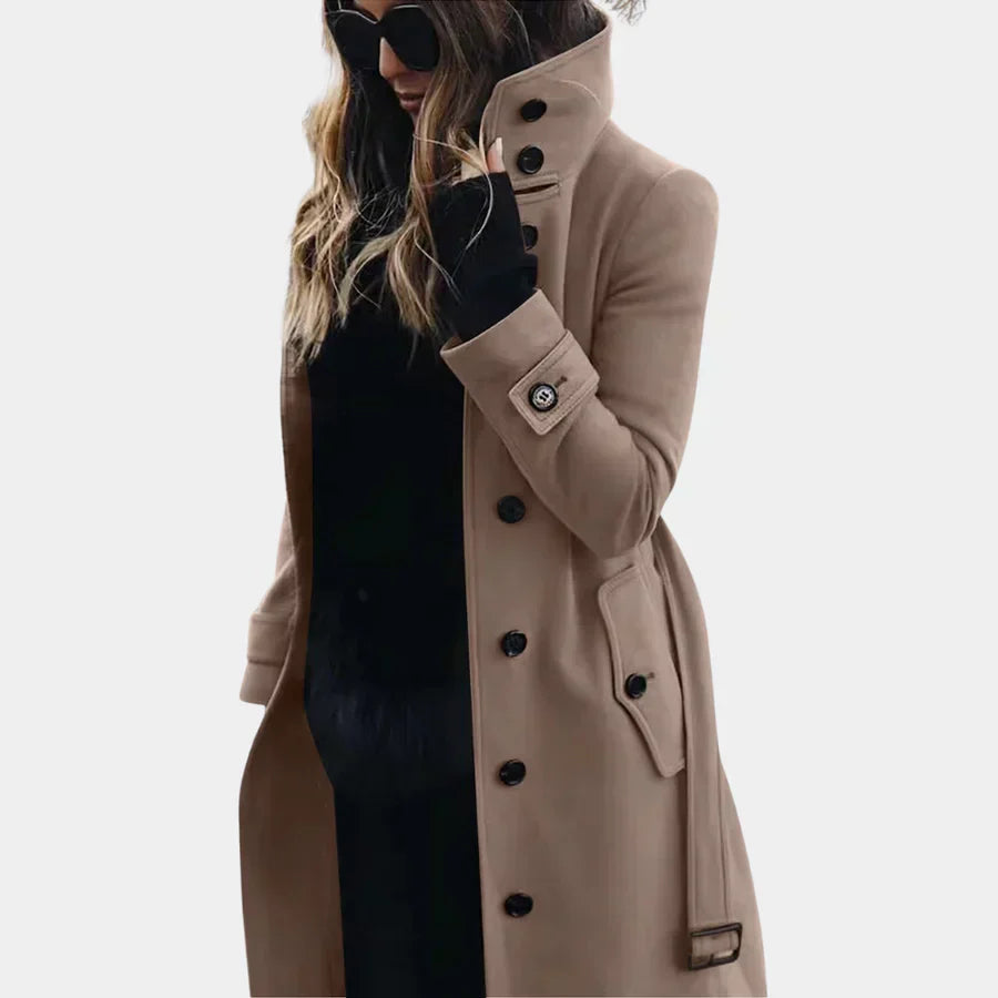 Melinda | Klassieke trenchcoat met opstaande kraag - Stijlvolle, elegante en veelzijdige bovenkleding
