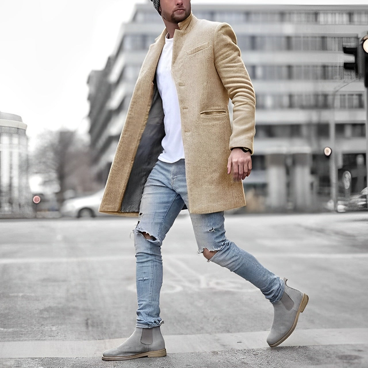 Benedikt | Klassieke elegante herenjas – Stijlvolle lange overjas voor formele, casual en winterkleding