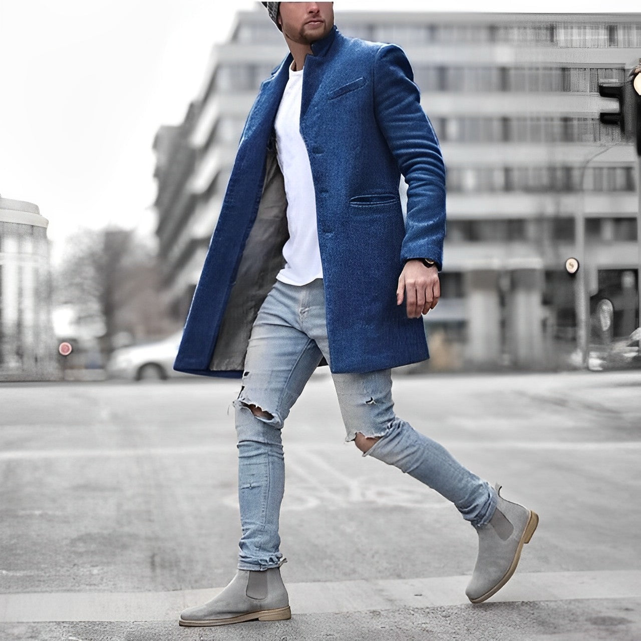 Benedikt | Klassieke elegante herenjas – Stijlvolle lange overjas voor formele, casual en winterkleding