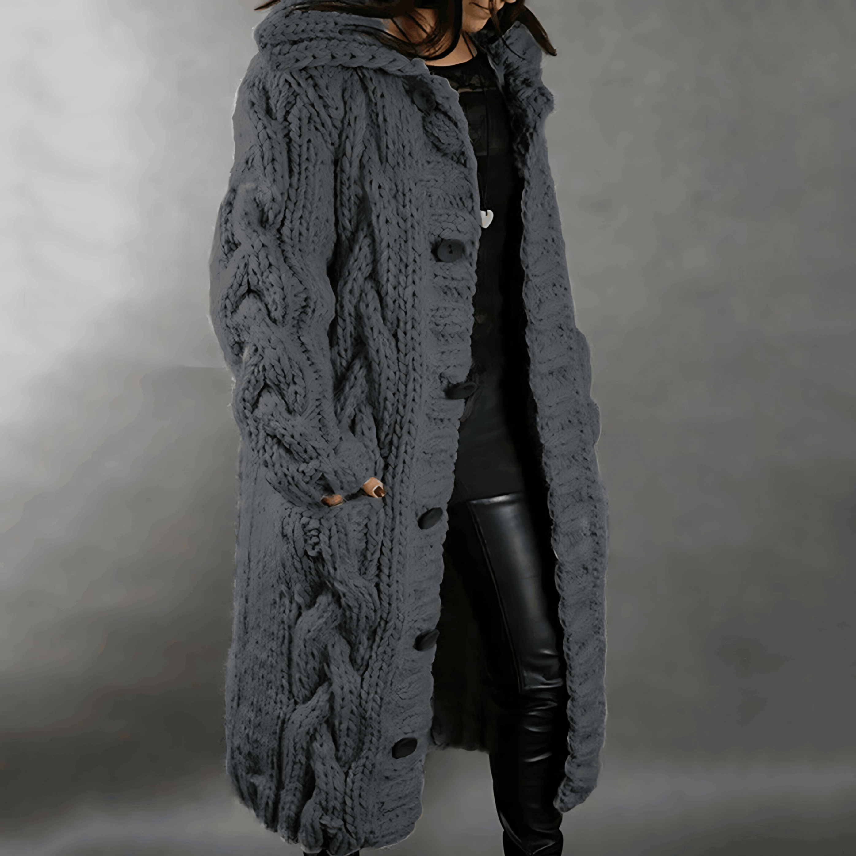 Alenka | Women's chunky knit long cardigan - Cozy, warm, oversized knit sweater