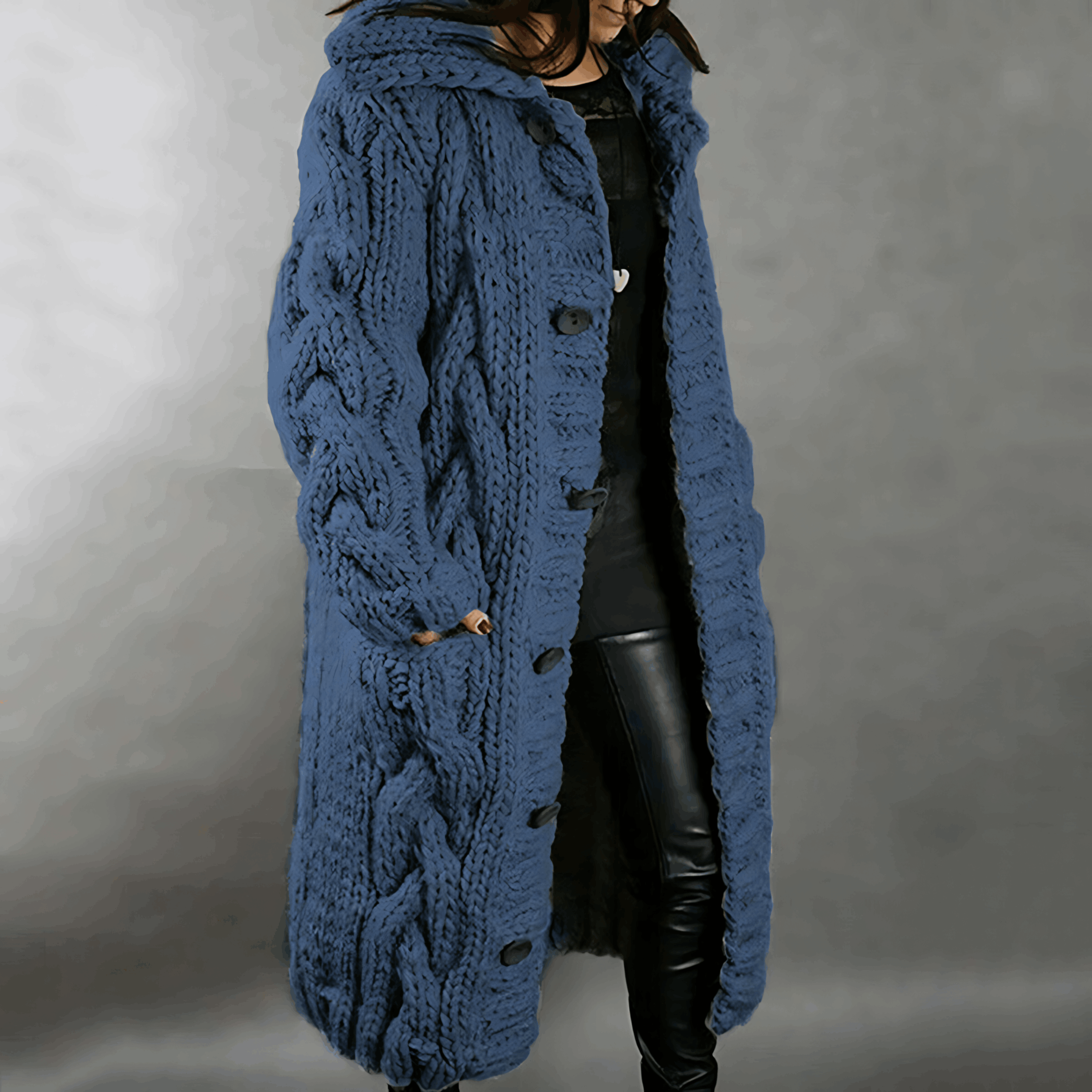 Alenka | Women's chunky knit long cardigan - Cozy, warm, oversized knit sweater