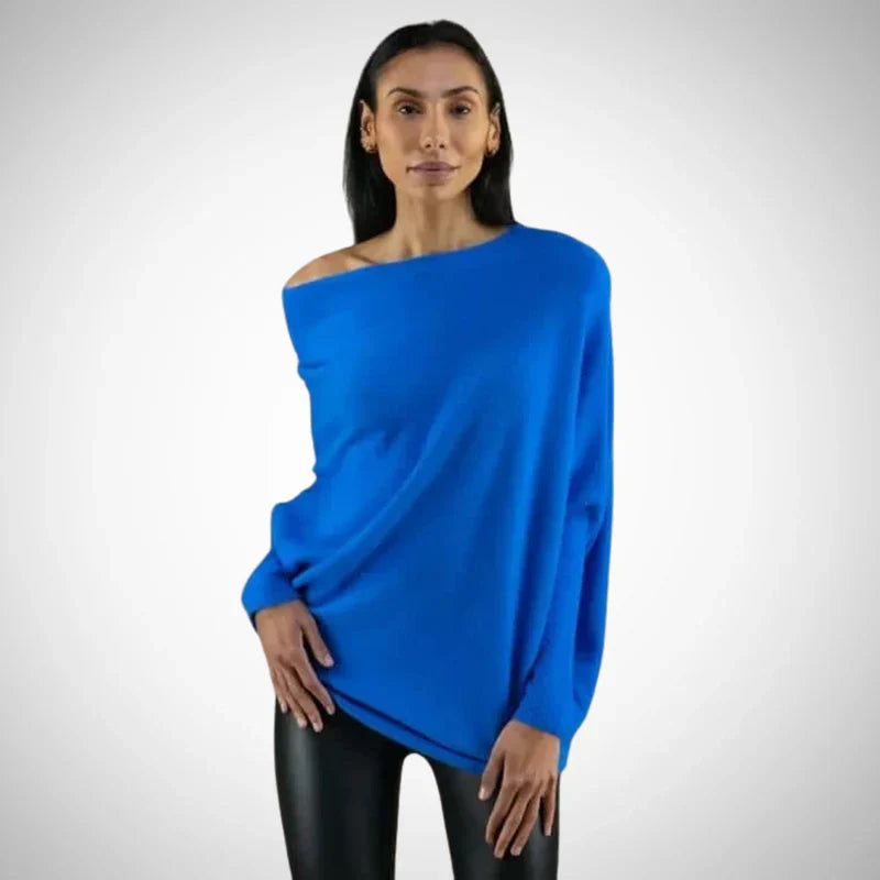 Orlana | Damesbreisweater met stijlvolle asymmetrische schouders