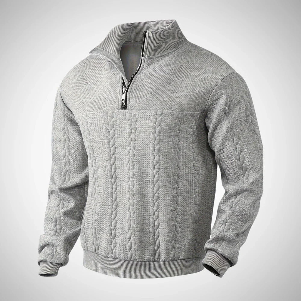 Braven | Vintage pullover met ritssluiting voor heren, comfortabele gebreide trui voor casual en dagelijks gebruik