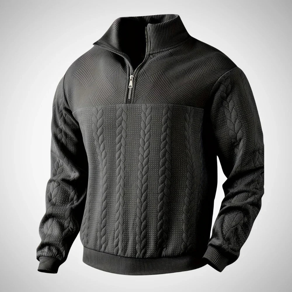 Braven | Vintage pullover met ritssluiting voor heren, comfortabele gebreide trui voor casual en dagelijks gebruik