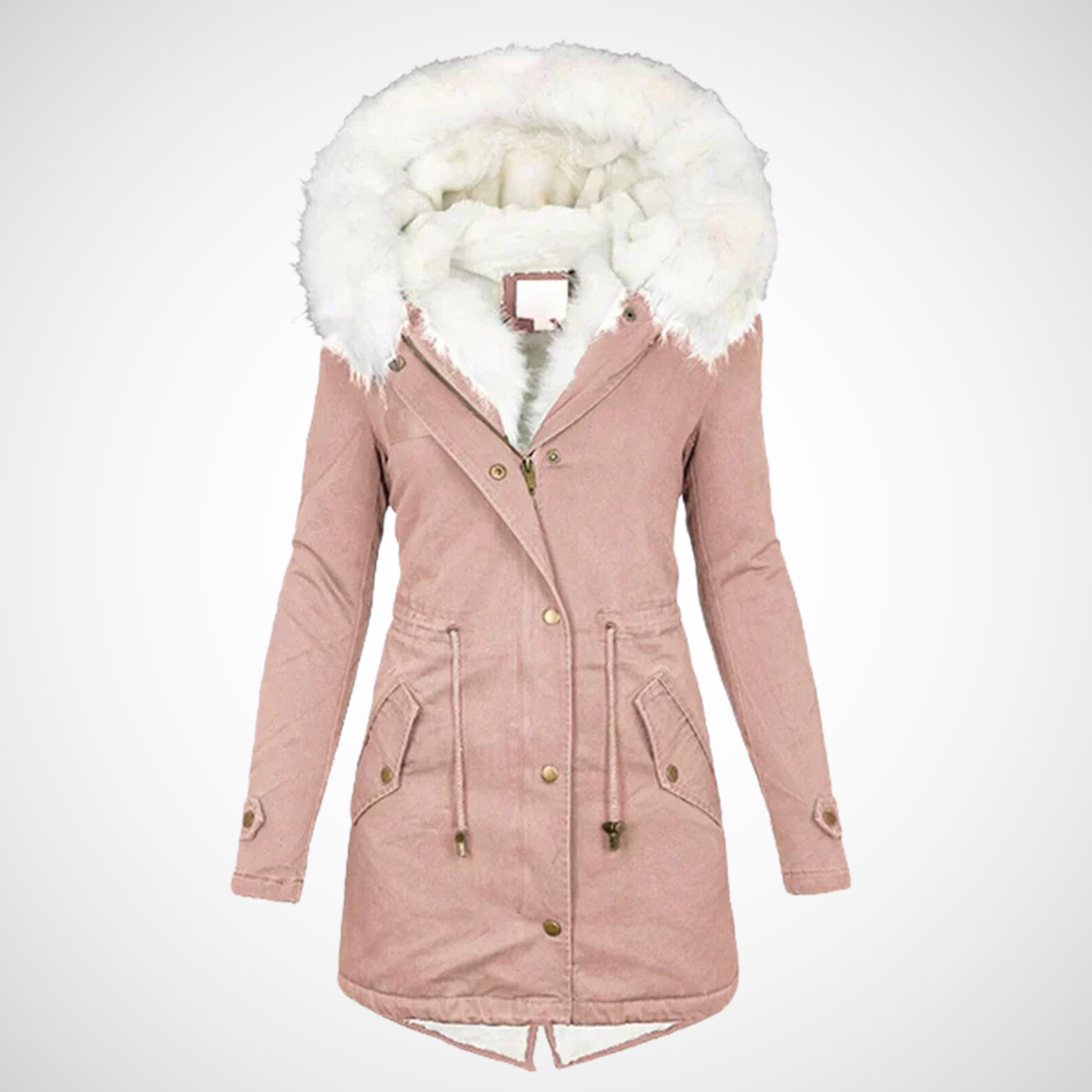 Rosalynd | Pluche gevoerde winterjas met capuchon voor dames – Warme, geïsoleerde