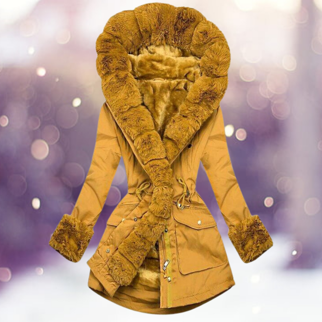 Bohdana | Warme Modejas met Knusse Pluche Voering & Capuchon - Winter Bovenkleding voor Vrouwen