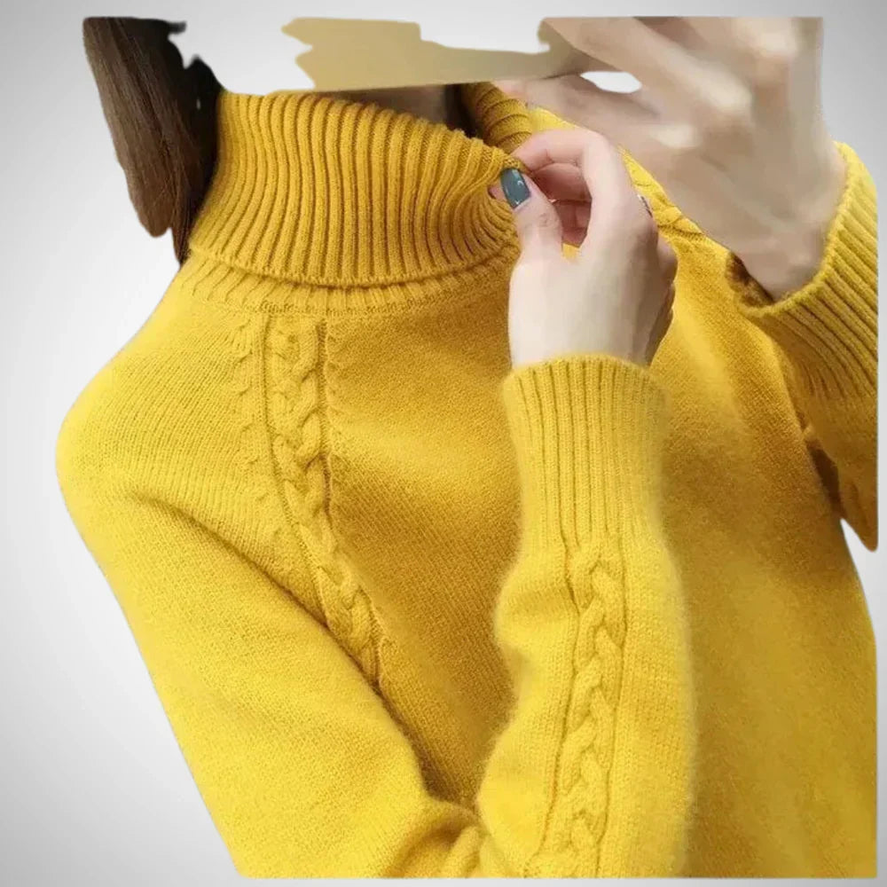 Hyvessa | Warme coltrui voor dames – Comfortabele gebreide trui voor herfst en winter