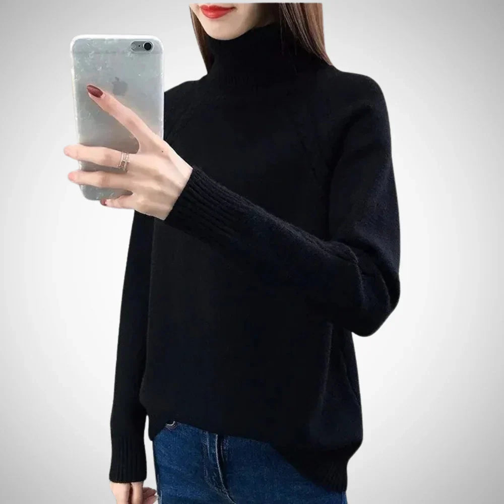 Hyvessa | Warme coltrui voor dames – Comfortabele gebreide trui voor herfst en winter