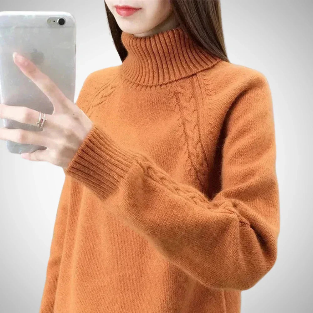 Hyvessa | Warme coltrui voor dames – Comfortabele gebreide trui voor herfst en winter