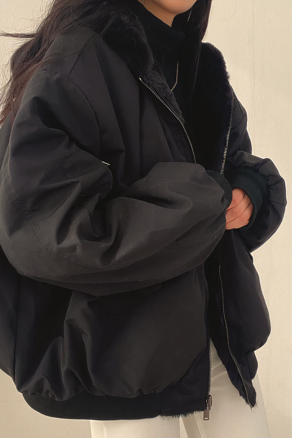 Caro - Winterjas met kasjmier capuchon