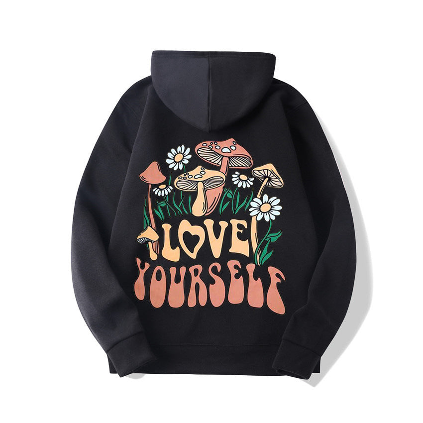 Thalissea | Oversized hoodie voor dames met ‘Love Yourself’-letterprint, comfortabel casual sweatshirt