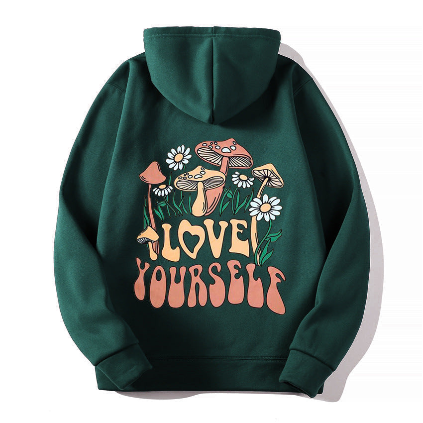 Thalissea | Oversized hoodie voor dames met ‘Love Yourself’-letterprint, comfortabel casual sweatshirt