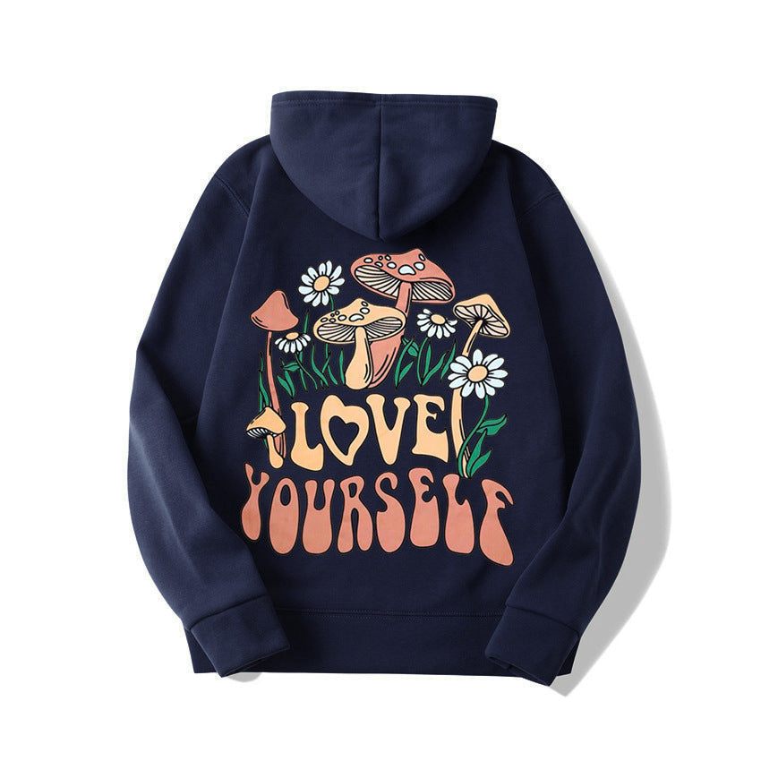 Thalissea | Oversized hoodie voor dames met ‘Love Yourself’-letterprint, comfortabel casual sweatshirt