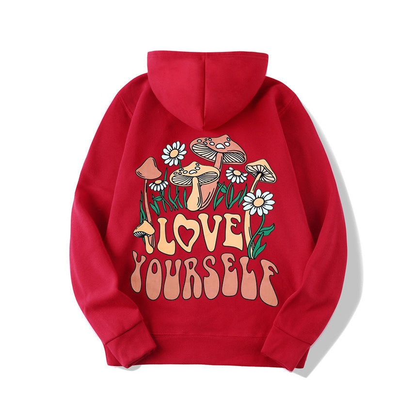 Thalissea | Oversized hoodie voor dames met ‘Love Yourself’-letterprint, comfortabel casual sweatshirt