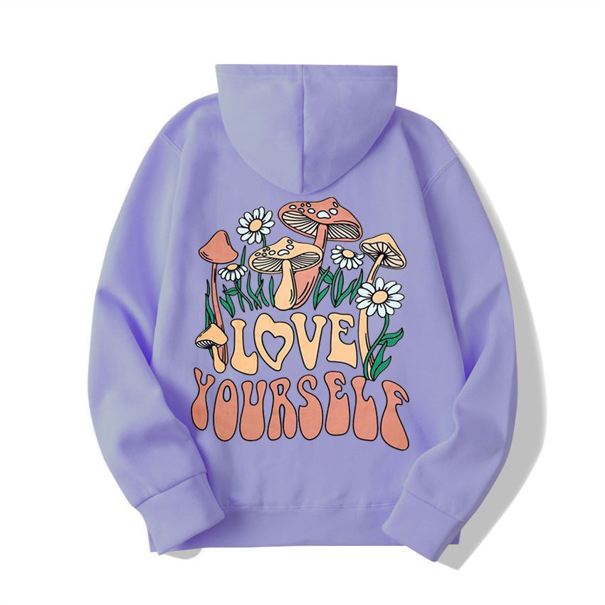 Thalissea | Oversized hoodie voor dames met ‘Love Yourself’-letterprint, comfortabel casual sweatshirt