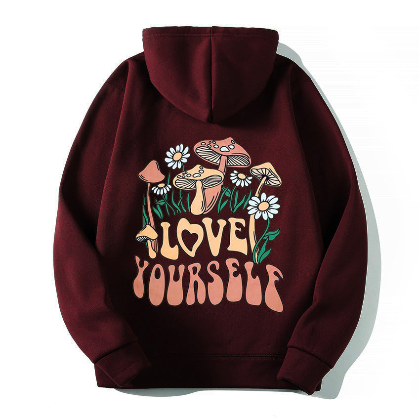 Thalissea | Oversized hoodie voor dames met ‘Love Yourself’-letterprint, comfortabel casual sweatshirt