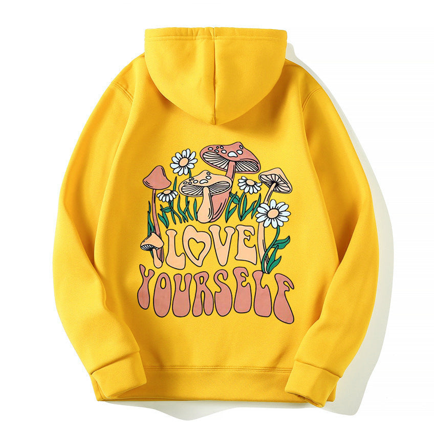 Thalissea | Oversized hoodie voor dames met ‘Love Yourself’-letterprint, comfortabel casual sweatshirt