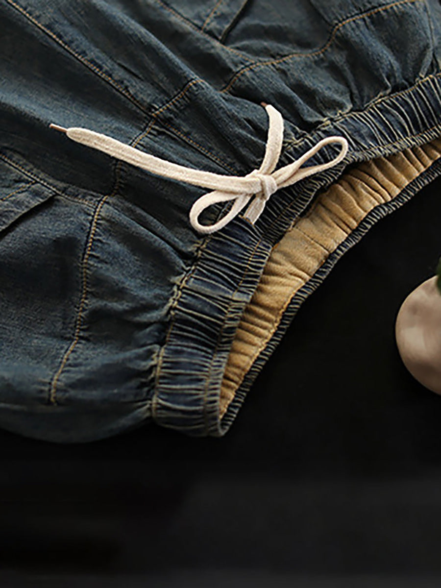 Velisseen | Vintage wijde broek jeans voor dames in grote maten – gewassen denim