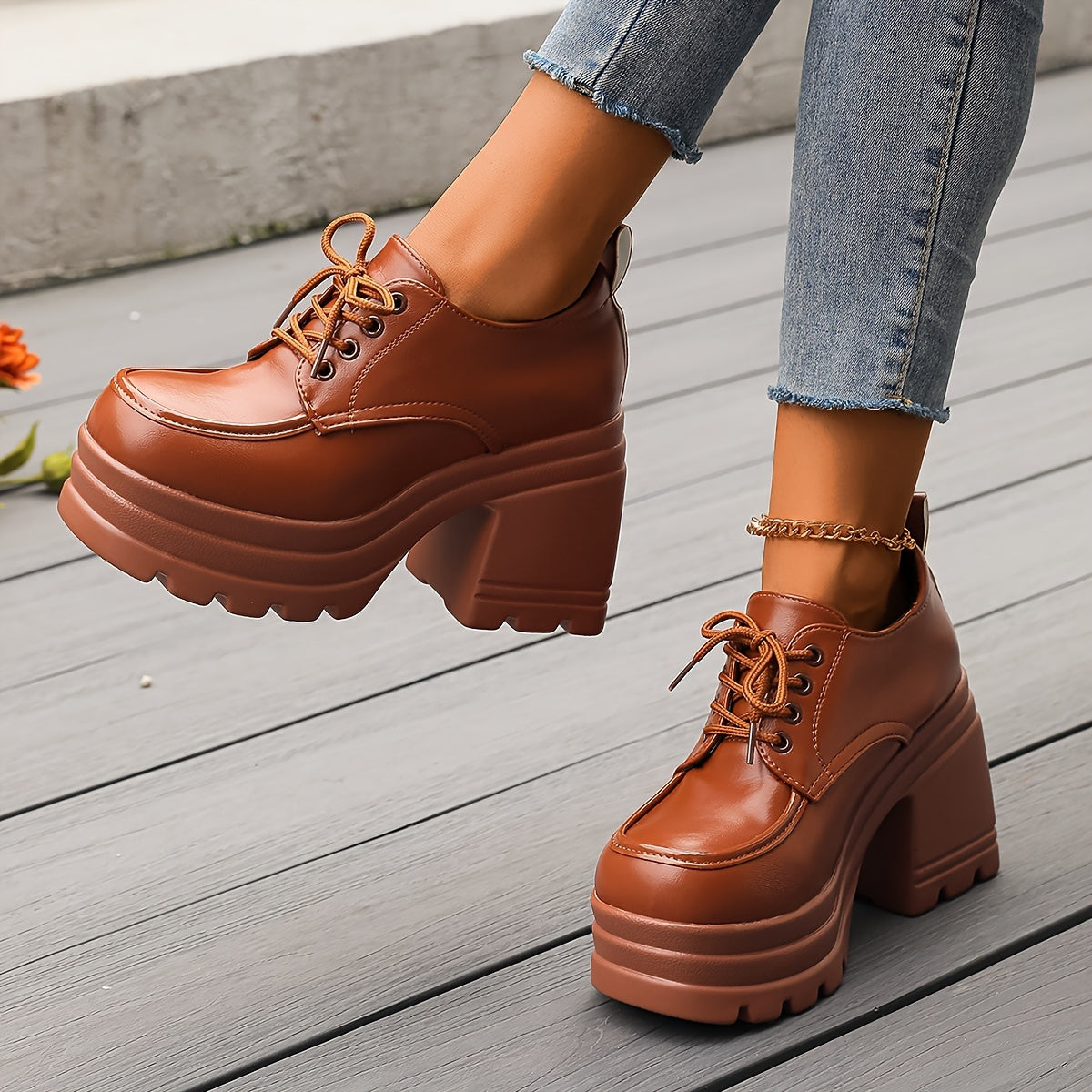 Plaforma | Retro platform oxfords voor dames – stoere veterschoenen, hakken in vintage stijl