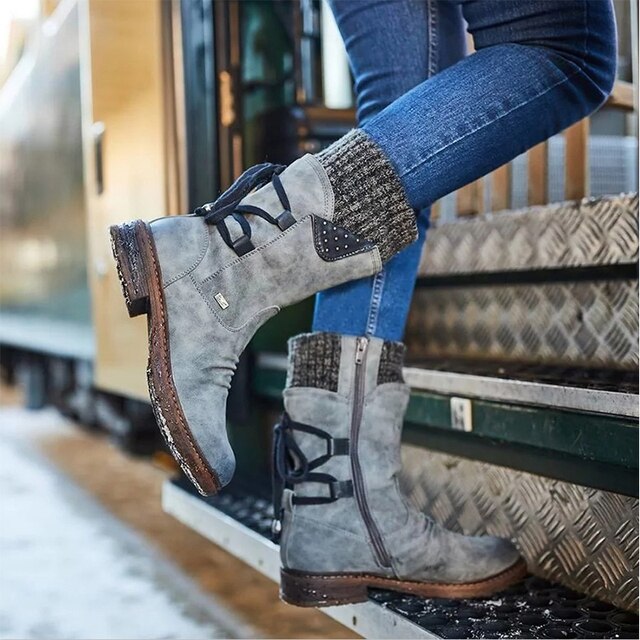 Glacette | Bottes d'hiver mi-hautes, cuir de qualité supérieure, semelle intérieure confortable, élégantes et résistantes.