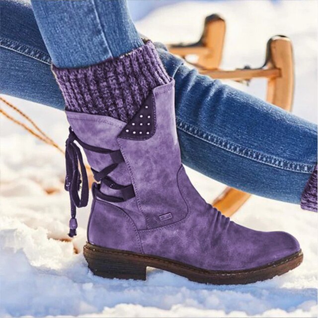 Glacette | Bottes d'hiver mi-hautes, cuir de qualité supérieure, semelle intérieure confortable, élégantes et résistantes.