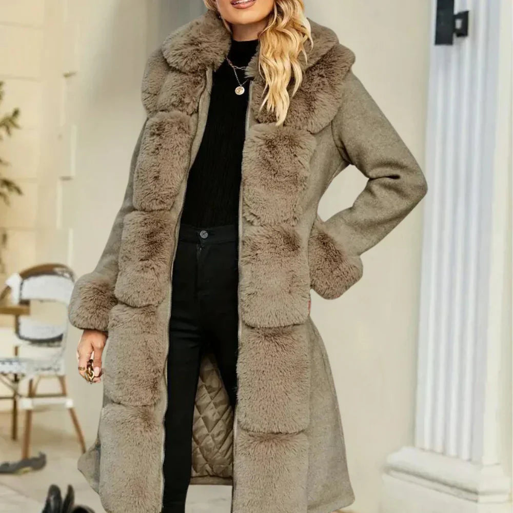 Nayara | Stijlvolle winterjas van pluche voor dames - Zachte, warme, elegante bovenkleding voor koude dagen